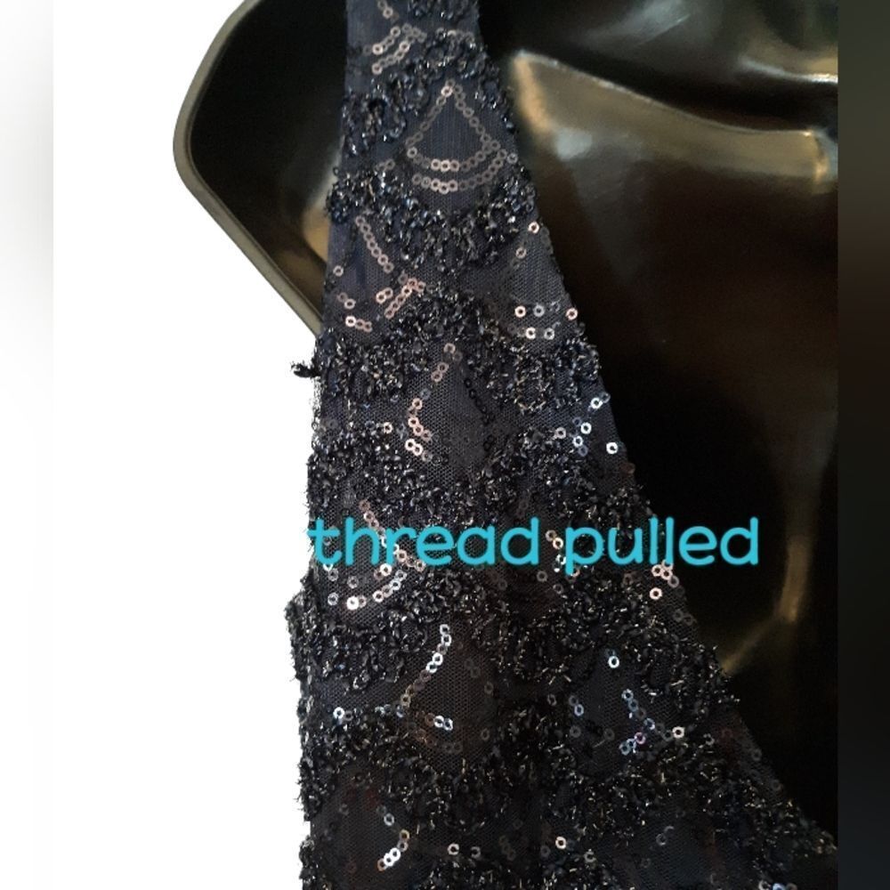 SD collection sequin mesh navy dress - Picture 6 of 6